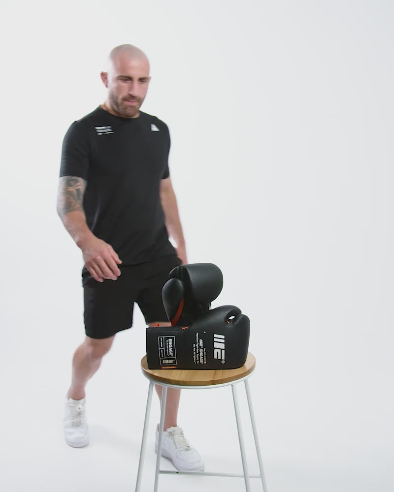 W.I.P Series Boxing Gloves - Black (Lace Up)